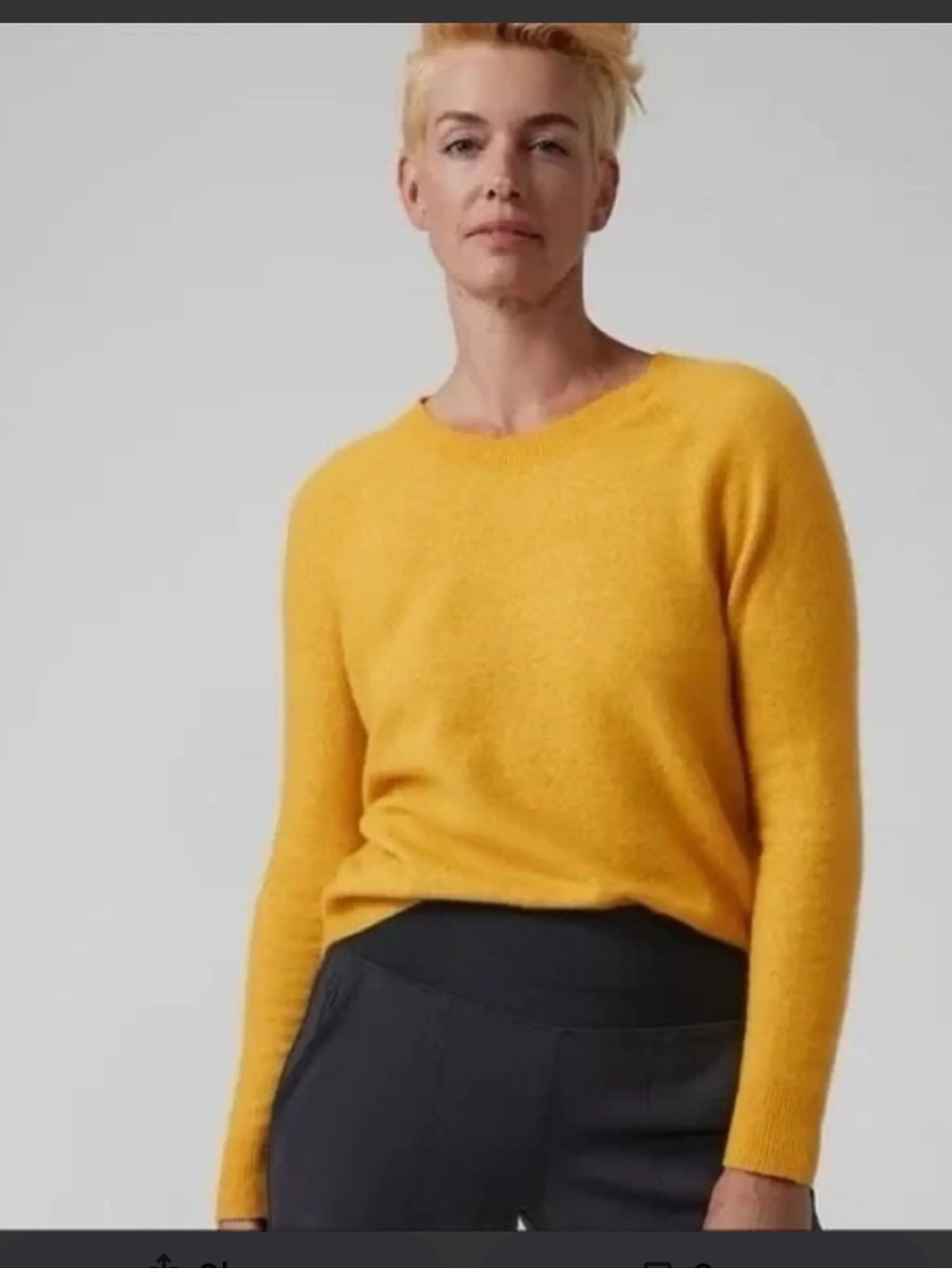 Athketa Crewneck Wool Blend Sweater in Mustard Yellow Sz XS
Casual- Workday
